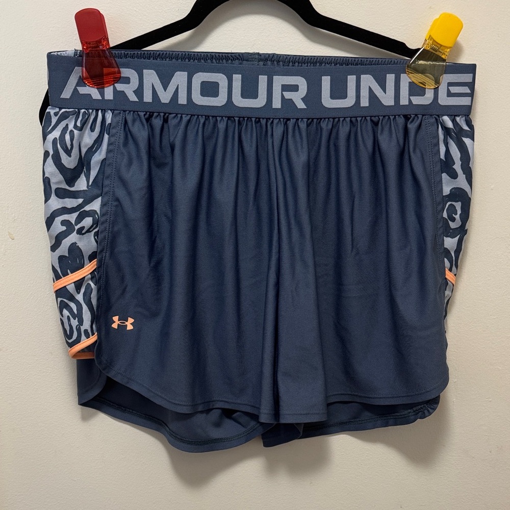 Under Armour Women's Athletic Shorts in Blue and Gray